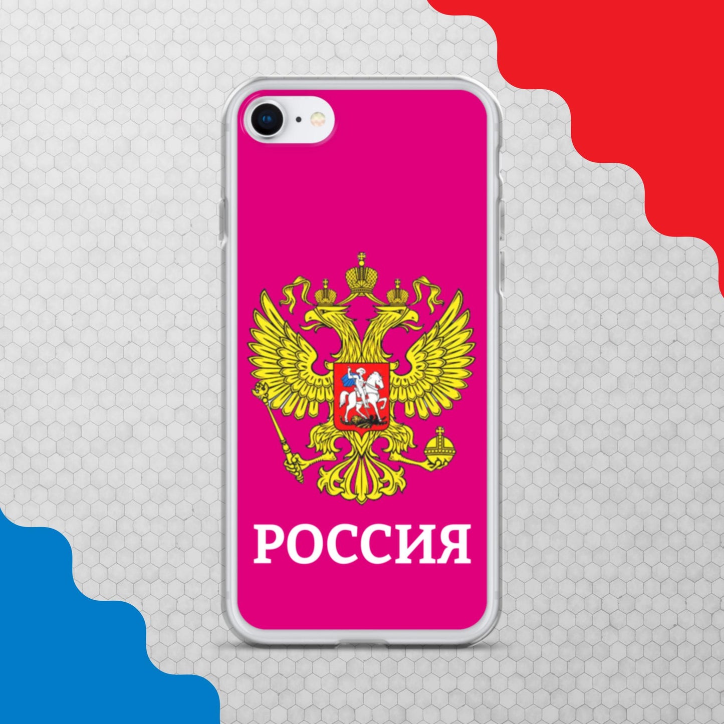 iPhone-Hülle mit Russland-Wappen in lila (alle Modelle)