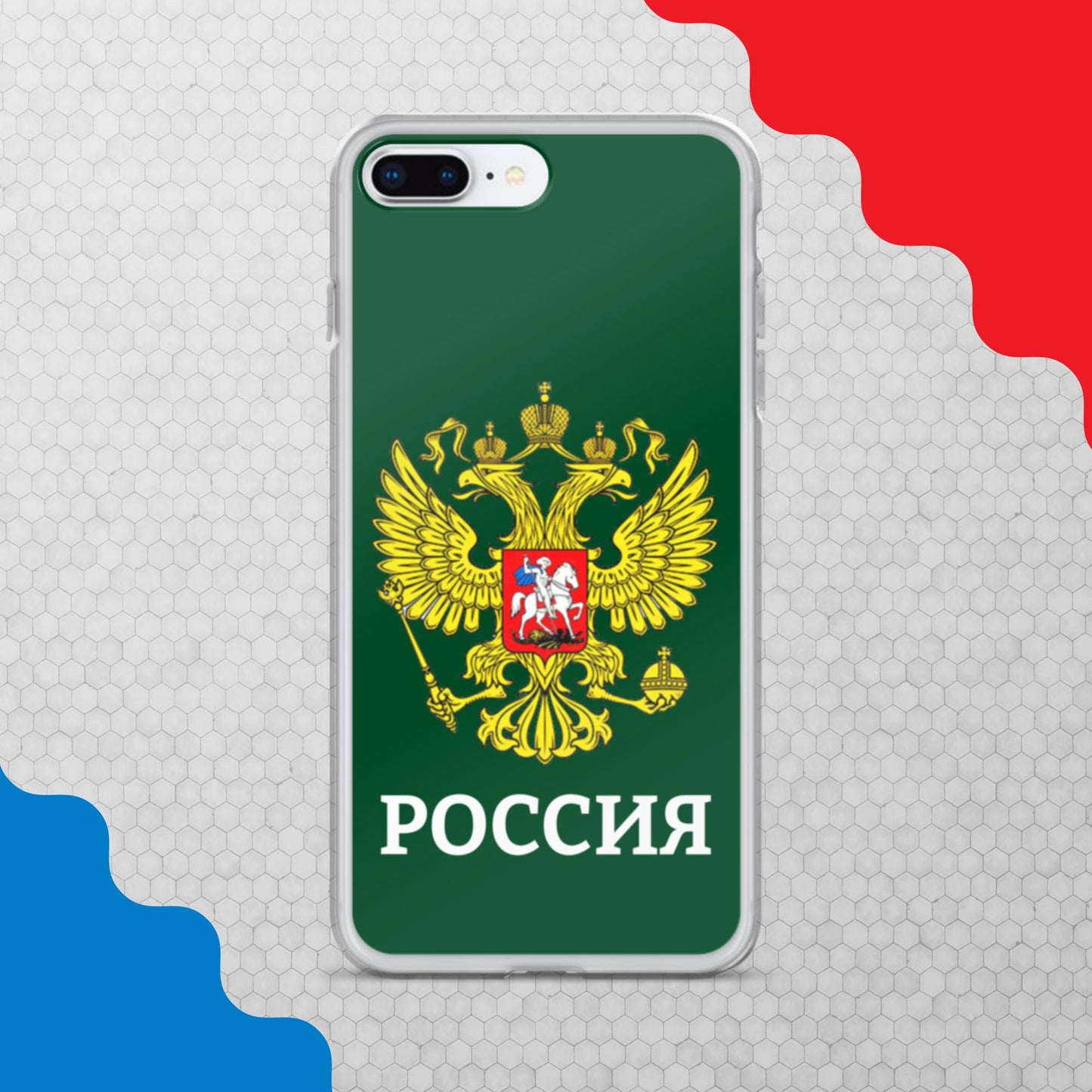 iPhone-Hülle mit Russland-Wappen in grün (alle Modelle)