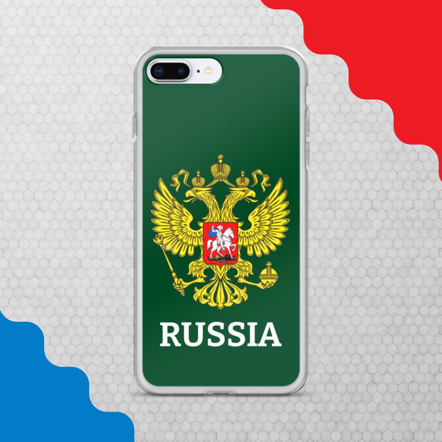 iPhone-Hülle mit Russland-Wappen in grün (alle Modelle)