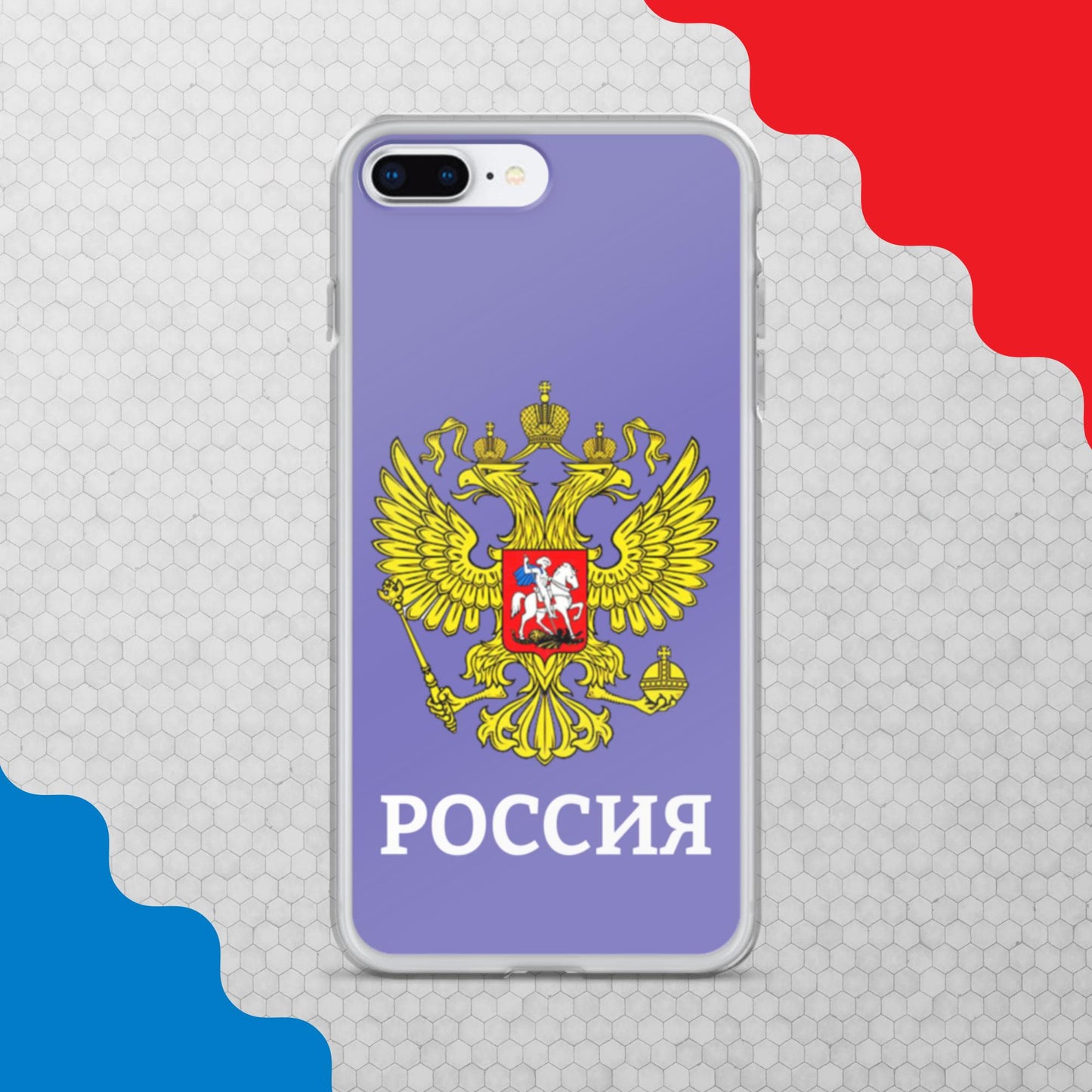 iPhone-Hülle mit Russland-Wappen in violett (alle Modelle)