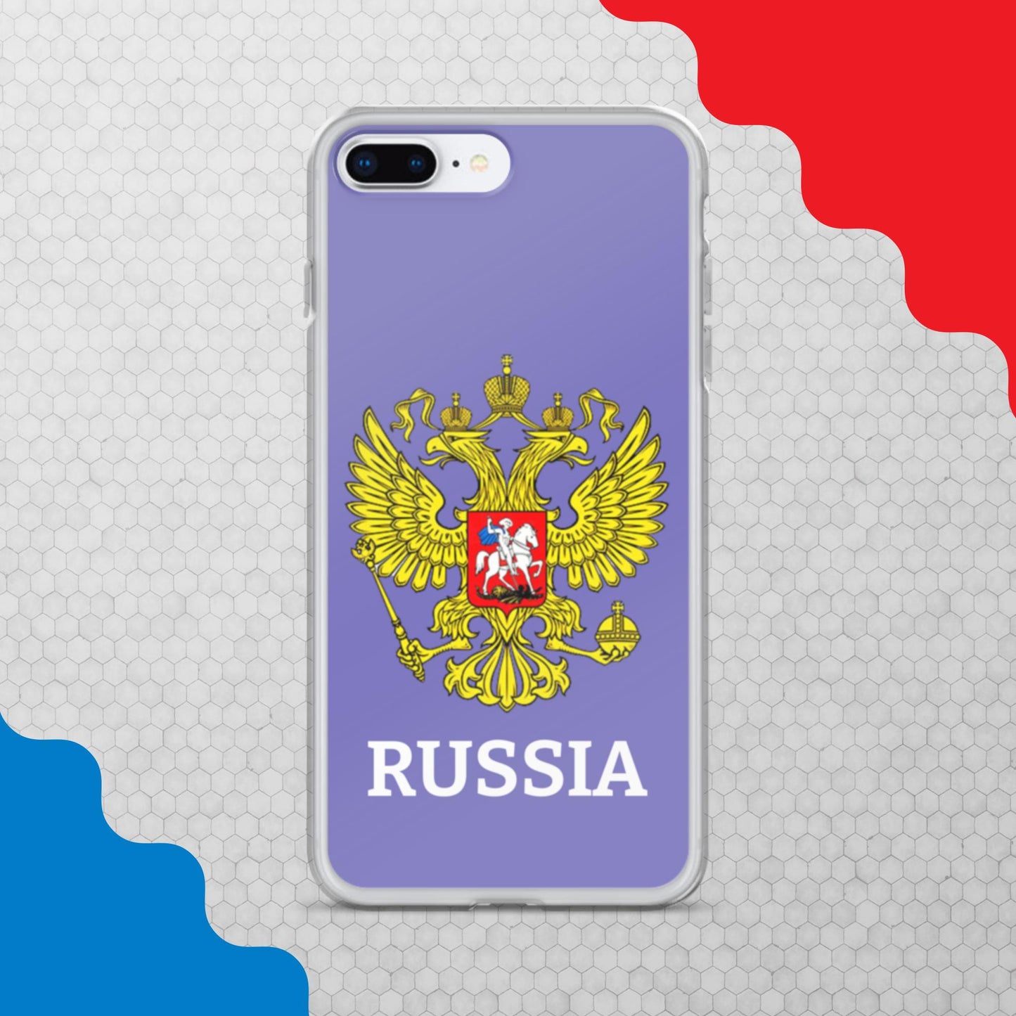 iPhone-Hülle mit Russland-Wappen in violett (alle Modelle)