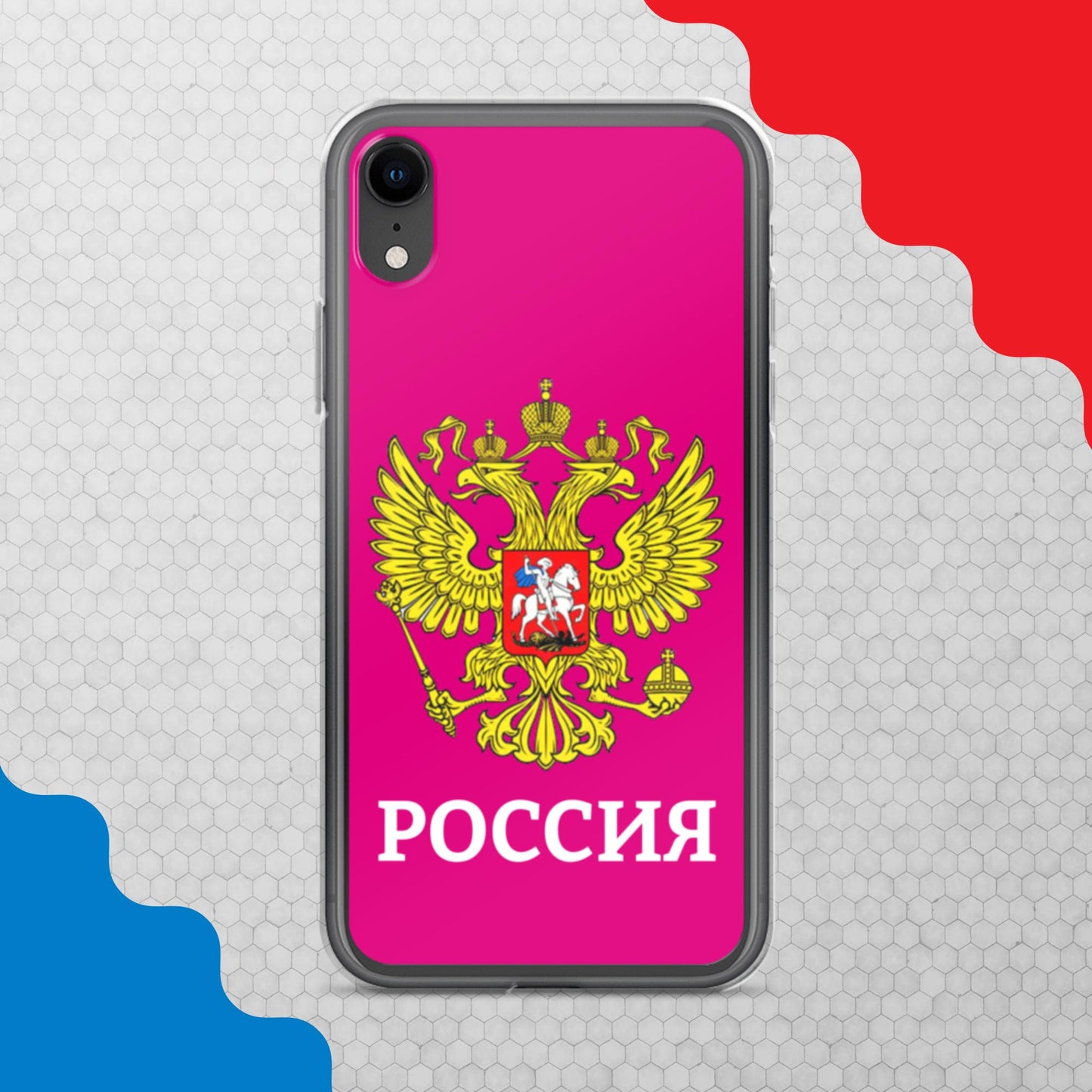 iPhone-Hülle mit Russland-Wappen in lila (alle Modelle)
