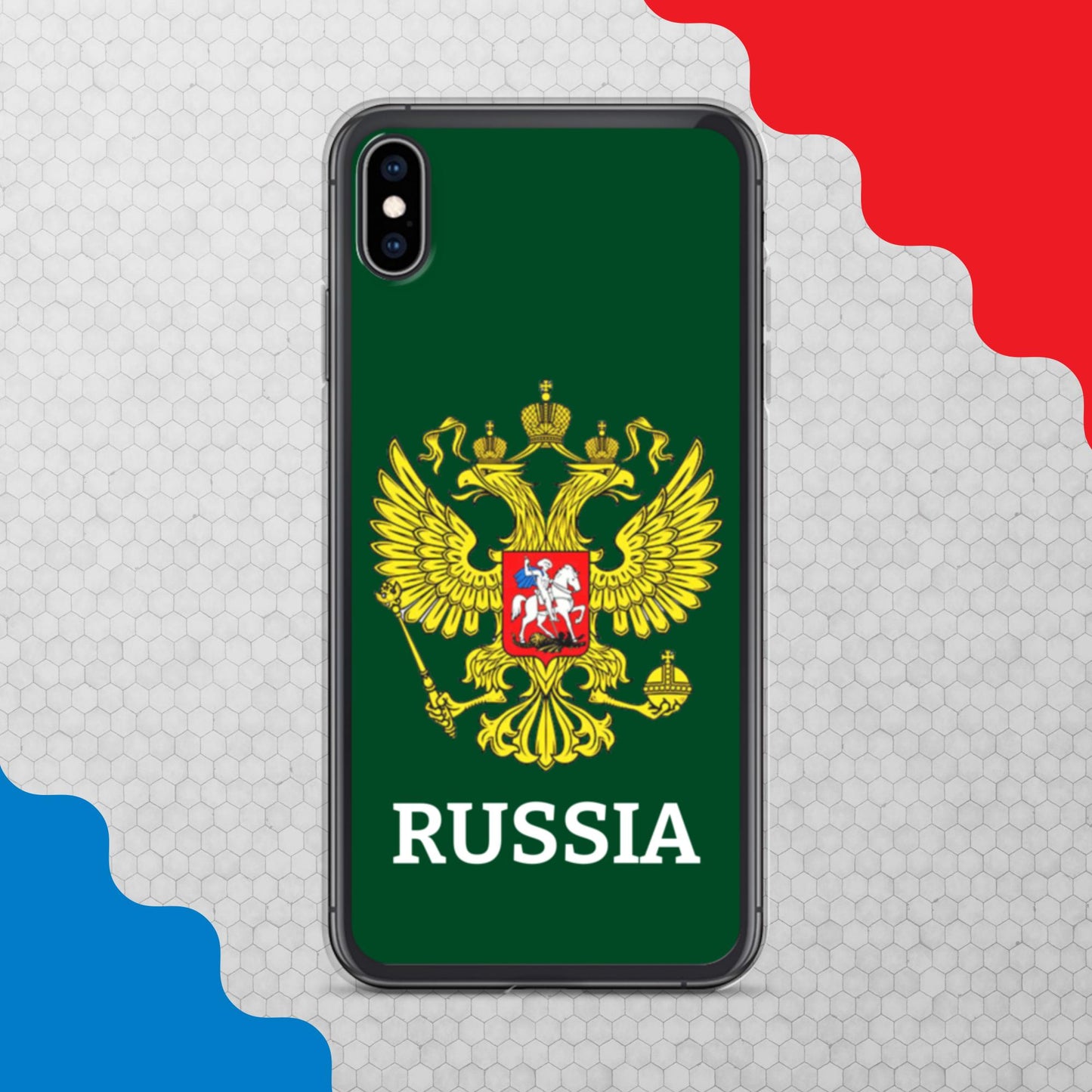 iPhone-Hülle mit Russland-Wappen in grün (alle Modelle)