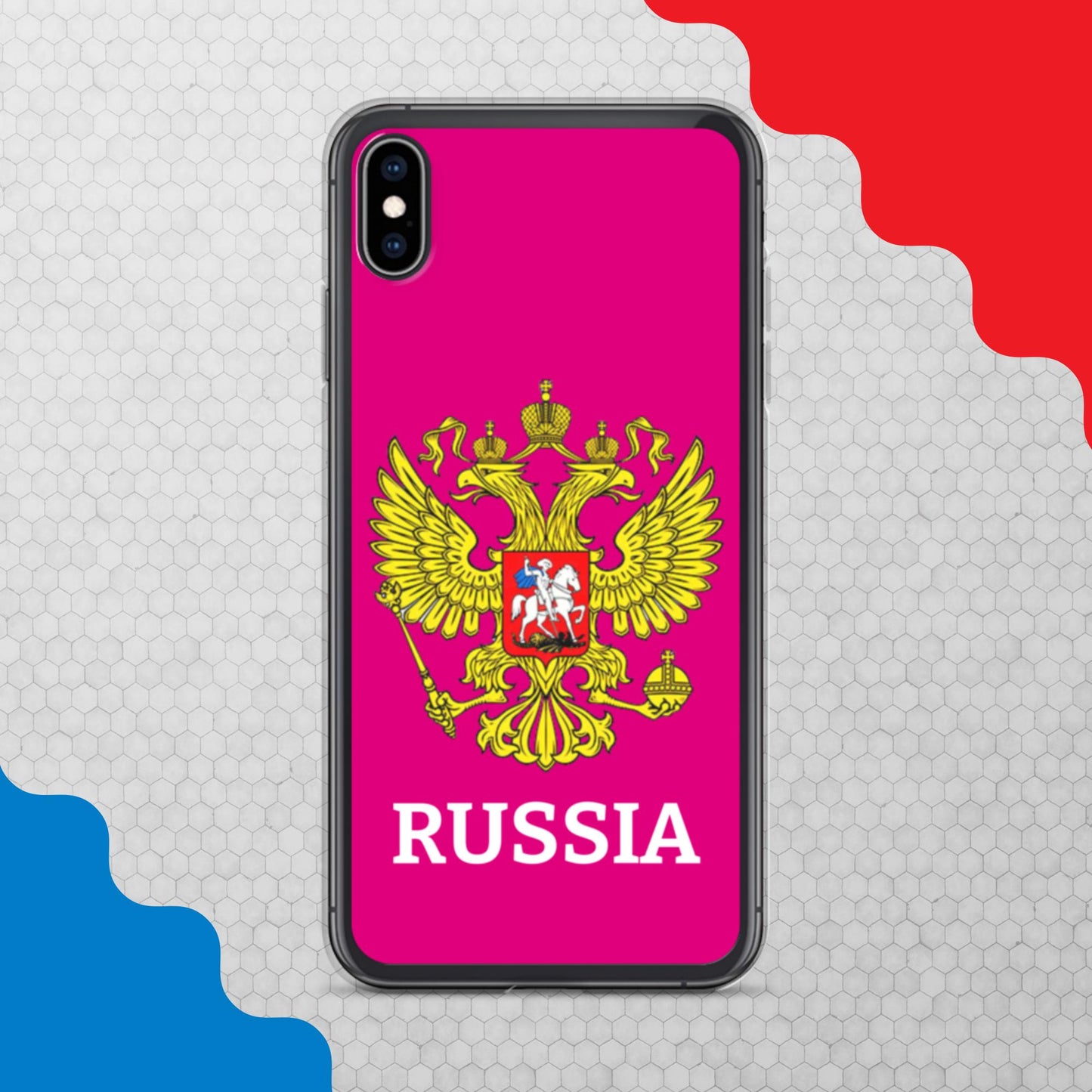 iPhone-Hülle mit Russland-Wappen in lila (alle Modelle)