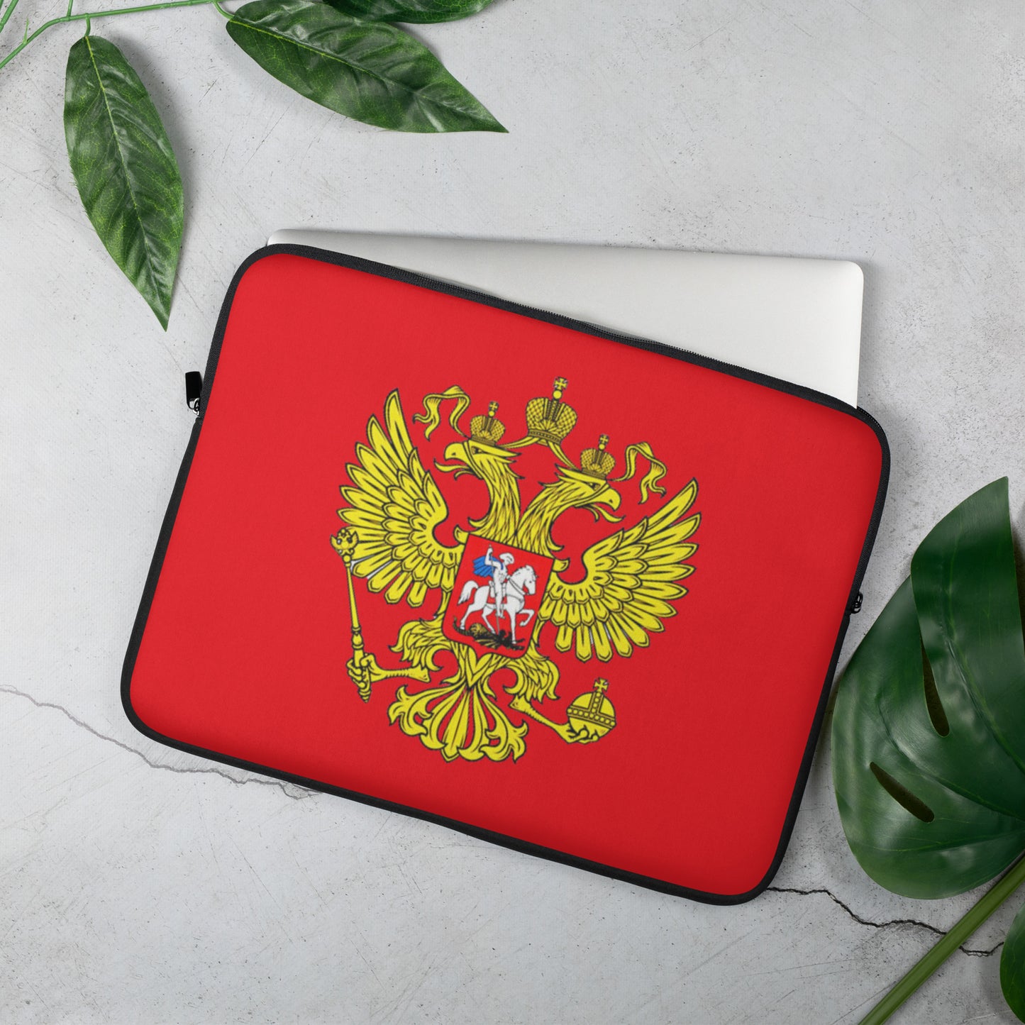 Laptop-Tasche mit Russland-Wappen in rot