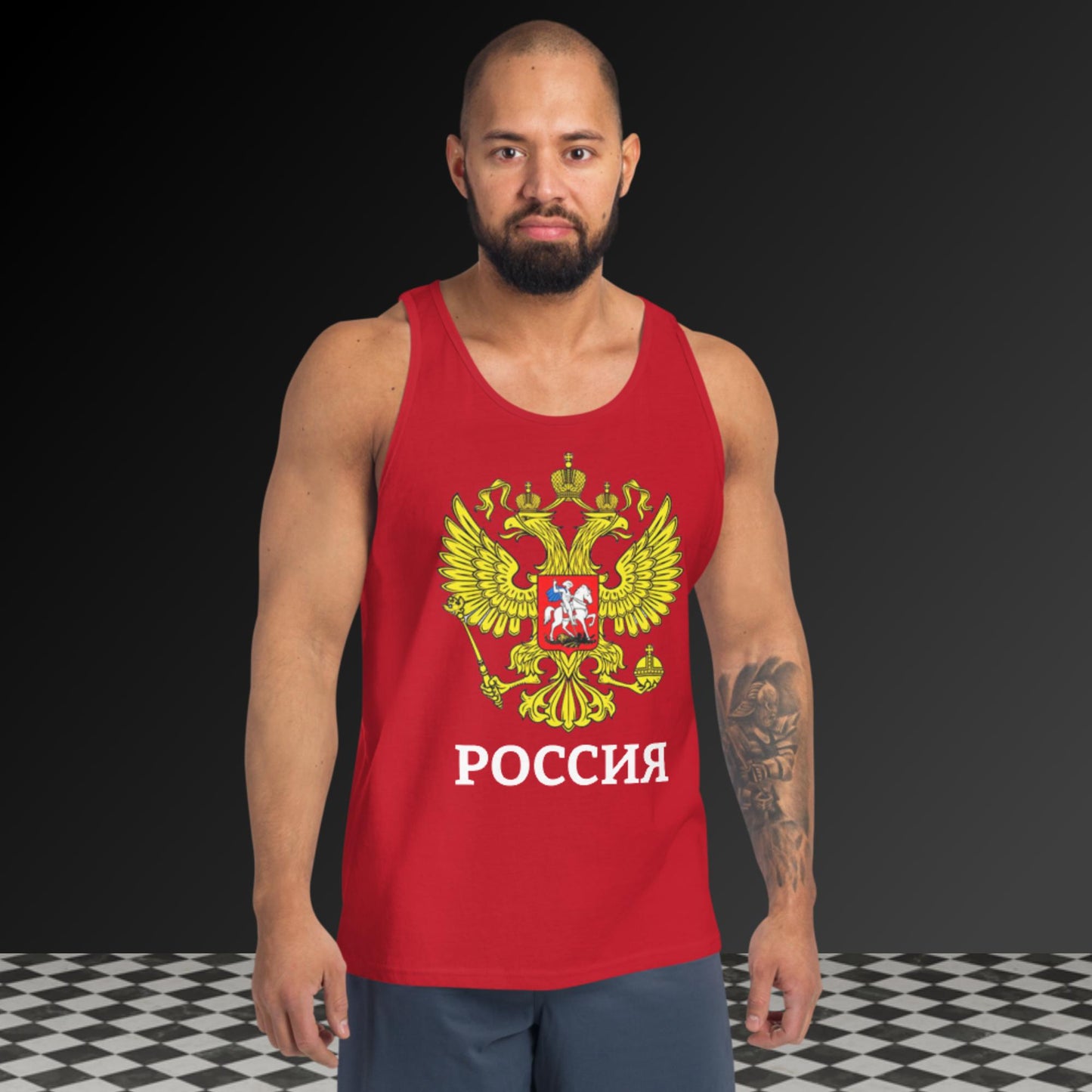 Russland Tank-Top für Herren in verschiedenen Farben