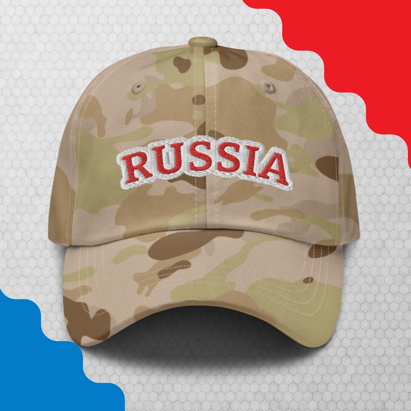 Multicam Dad-Hat Camouflage mit Russland-Aufschrift