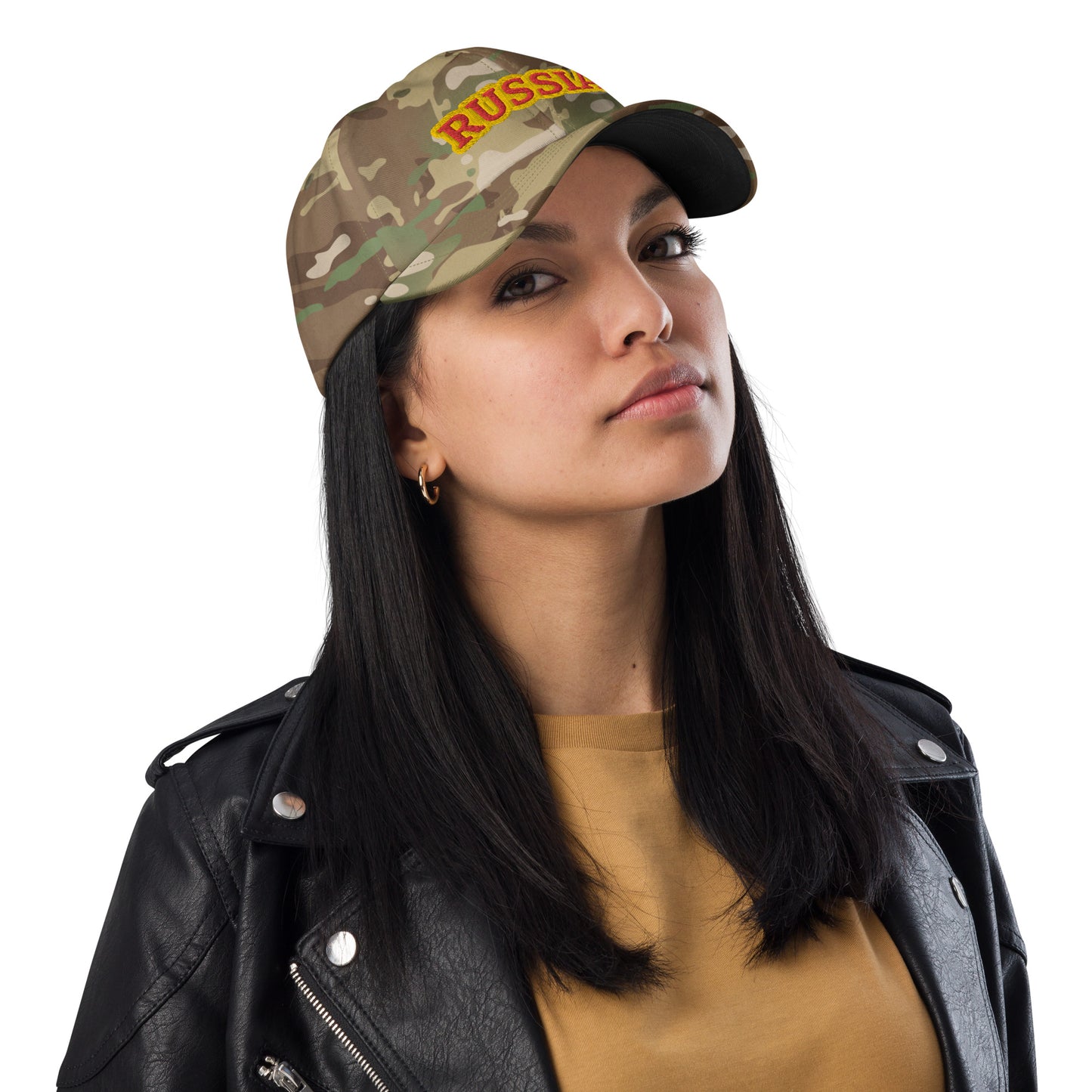 Multicam Dad-Hat Camouflage mit Russland-Aufschrift