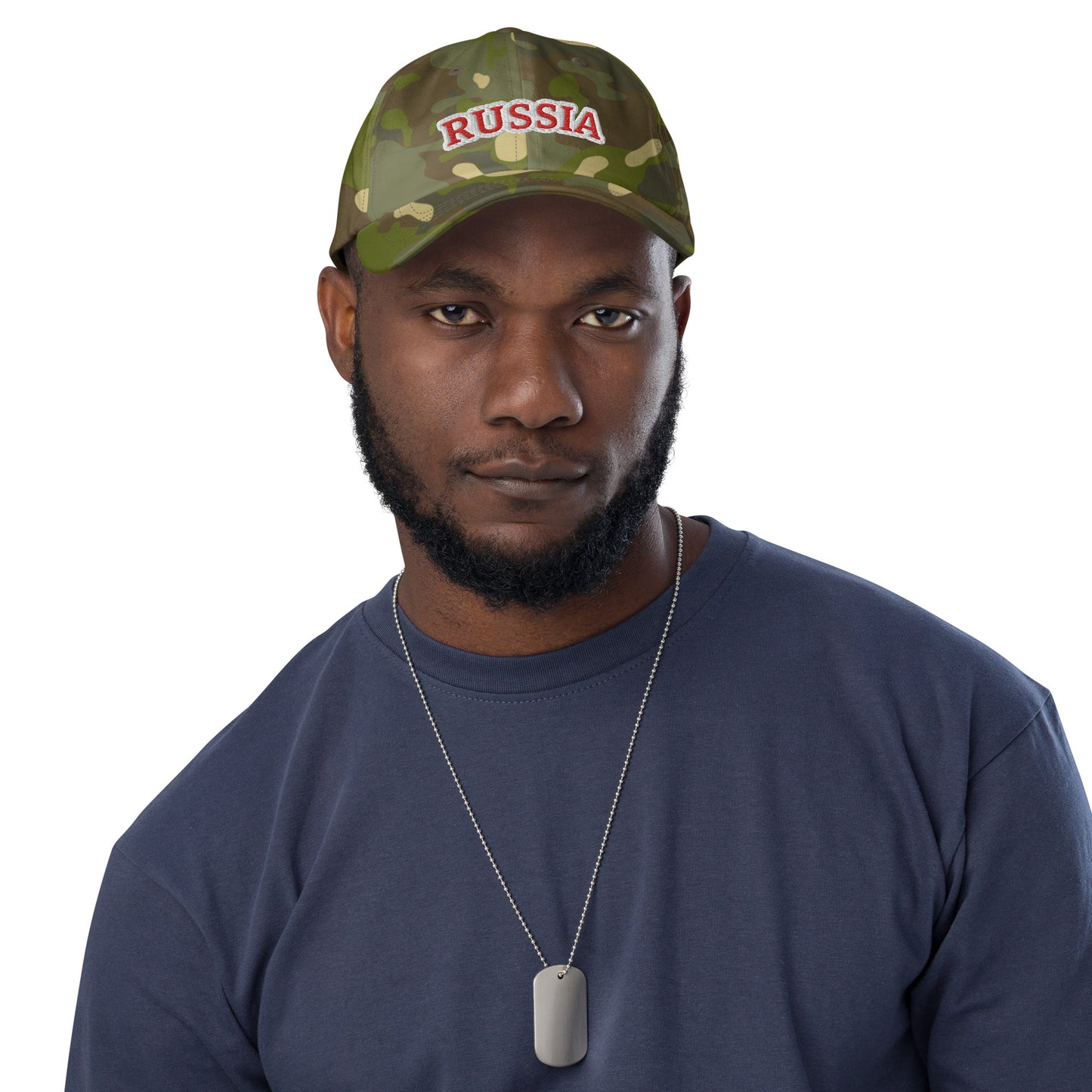 Multicam Dad-Hat Camouflage mit Russland-Aufschrift