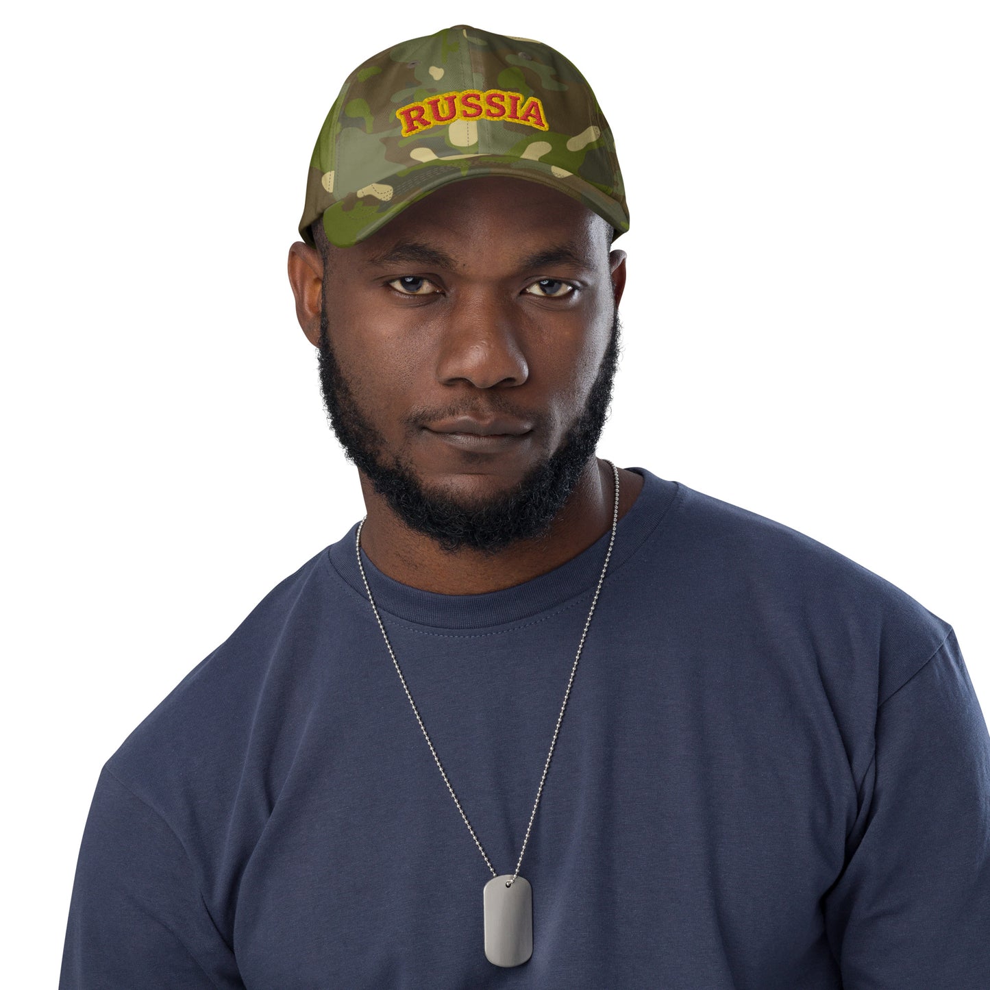 Multicam Dad-Hat Camouflage mit Russland-Aufschrift