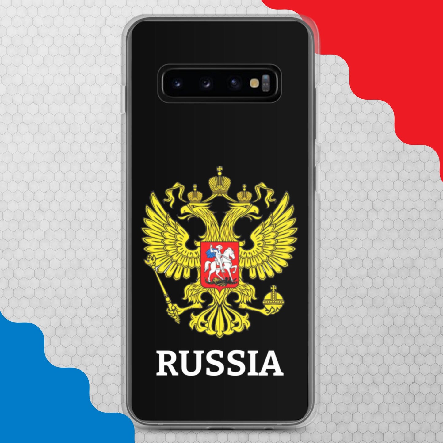 Samsung-Handyhülle mit Russland-Wappen in schwarz (alle Modelle)