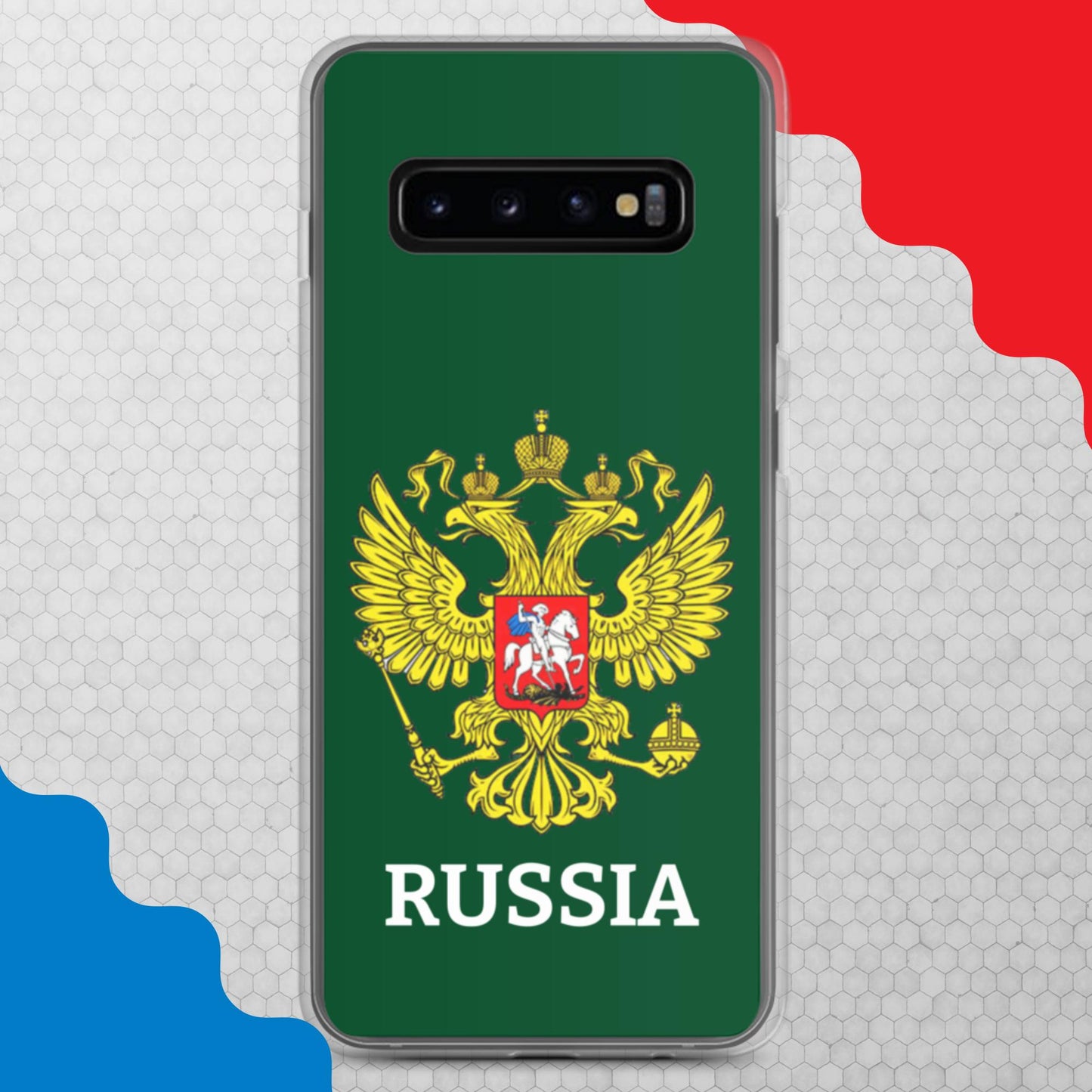 Samsung-Handyhülle mit Russland-Wappen in grün (alle Modelle)