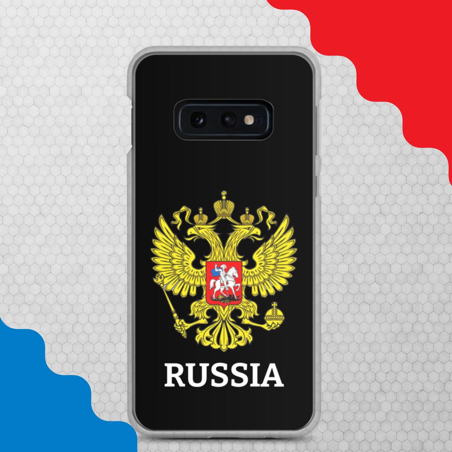Samsung-Handyhülle mit Russland-Wappen in schwarz (alle Modelle)