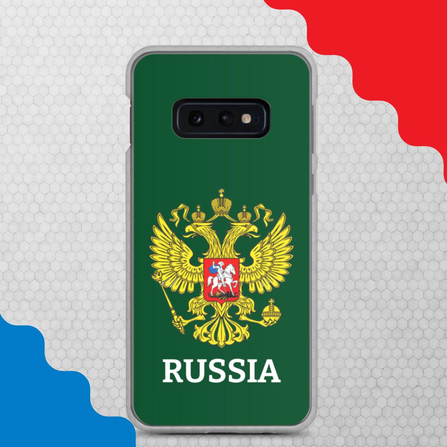 Samsung-Handyhülle mit Russland-Wappen in grün (alle Modelle)