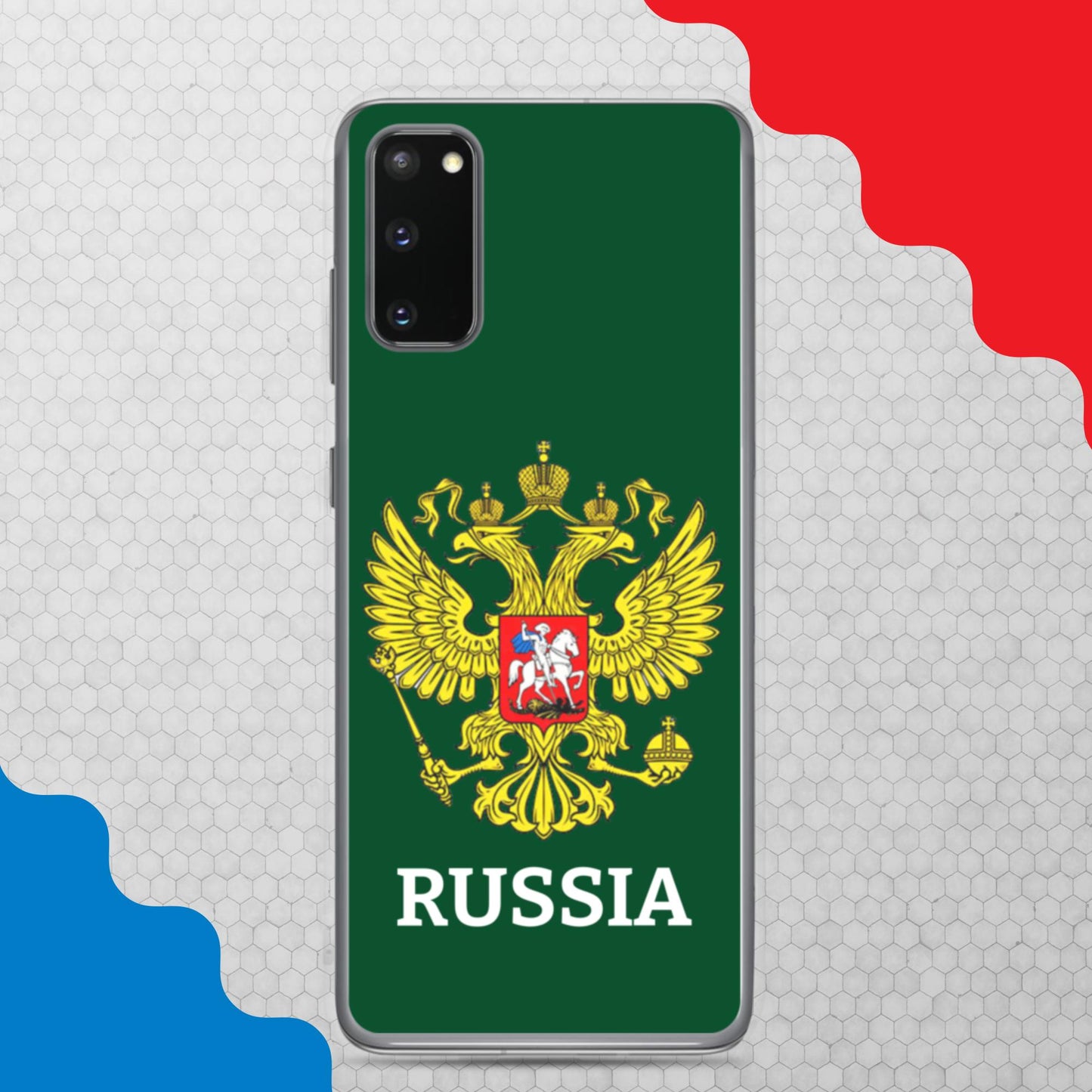Samsung-Handyhülle mit Russland-Wappen in grün (alle Modelle)