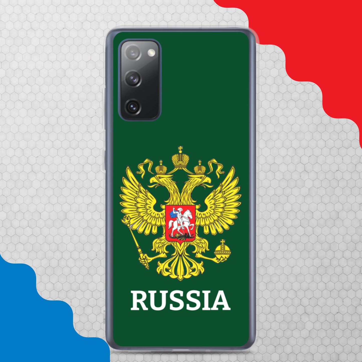 Samsung-Handyhülle mit Russland-Wappen in grün (alle Modelle)