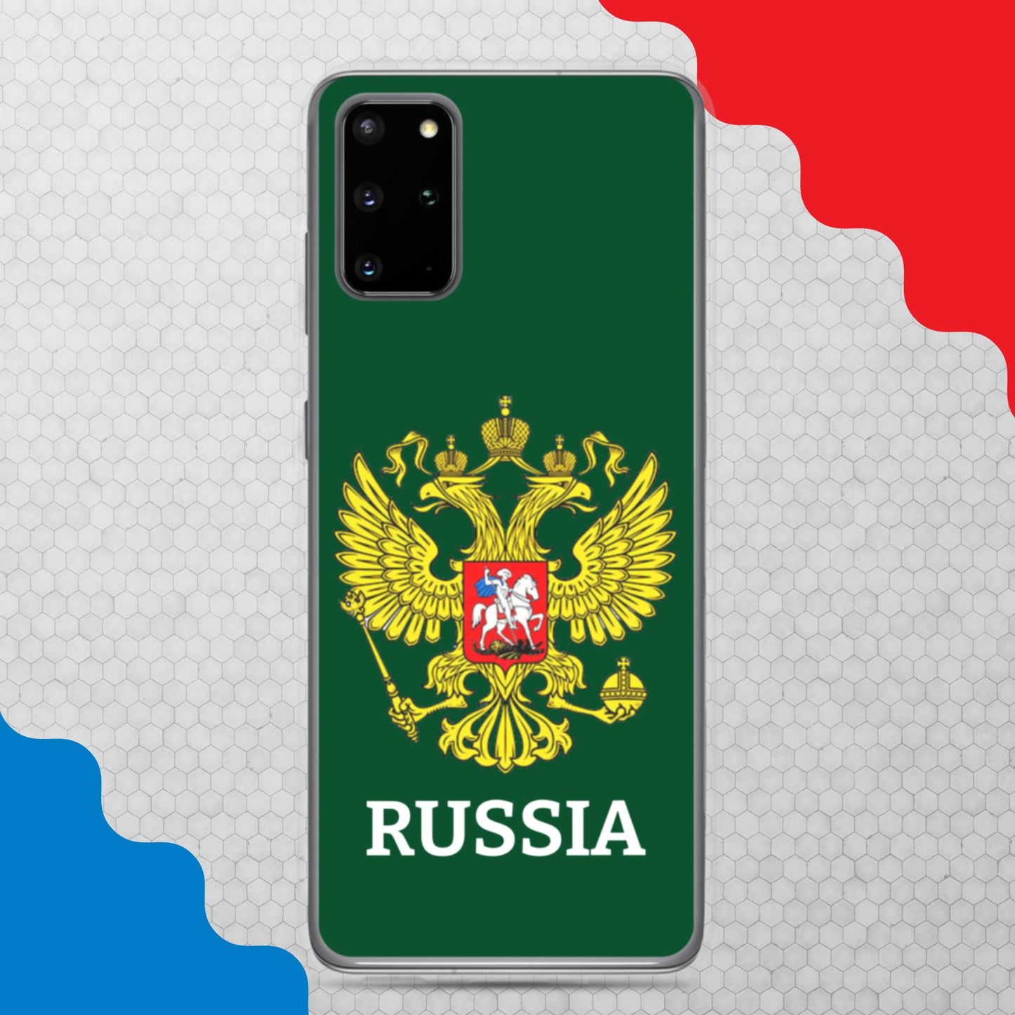 Samsung-Handyhülle mit Russland-Wappen in grün (alle Modelle)