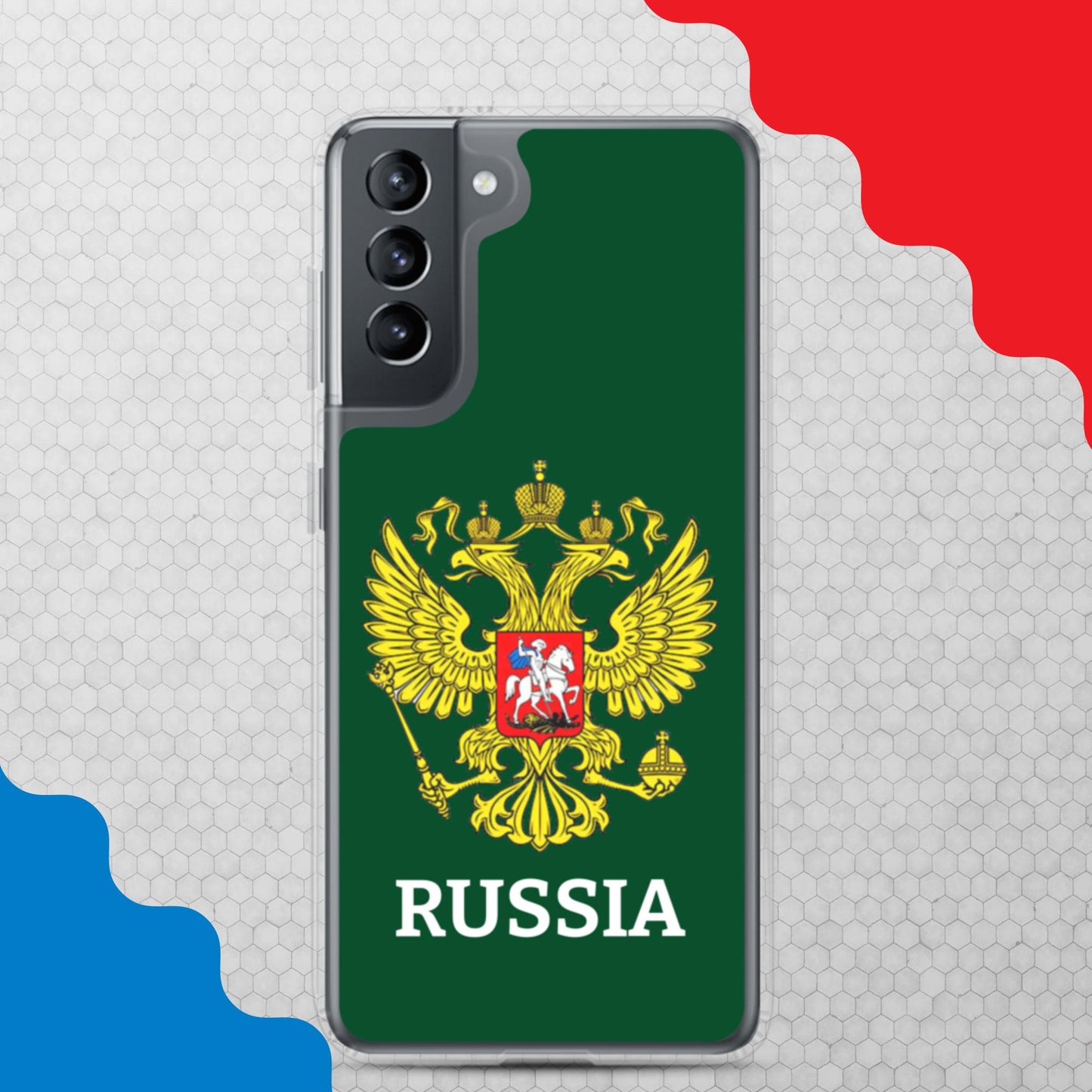Samsung-Handyhülle mit Russland-Wappen in grün (alle Modelle)