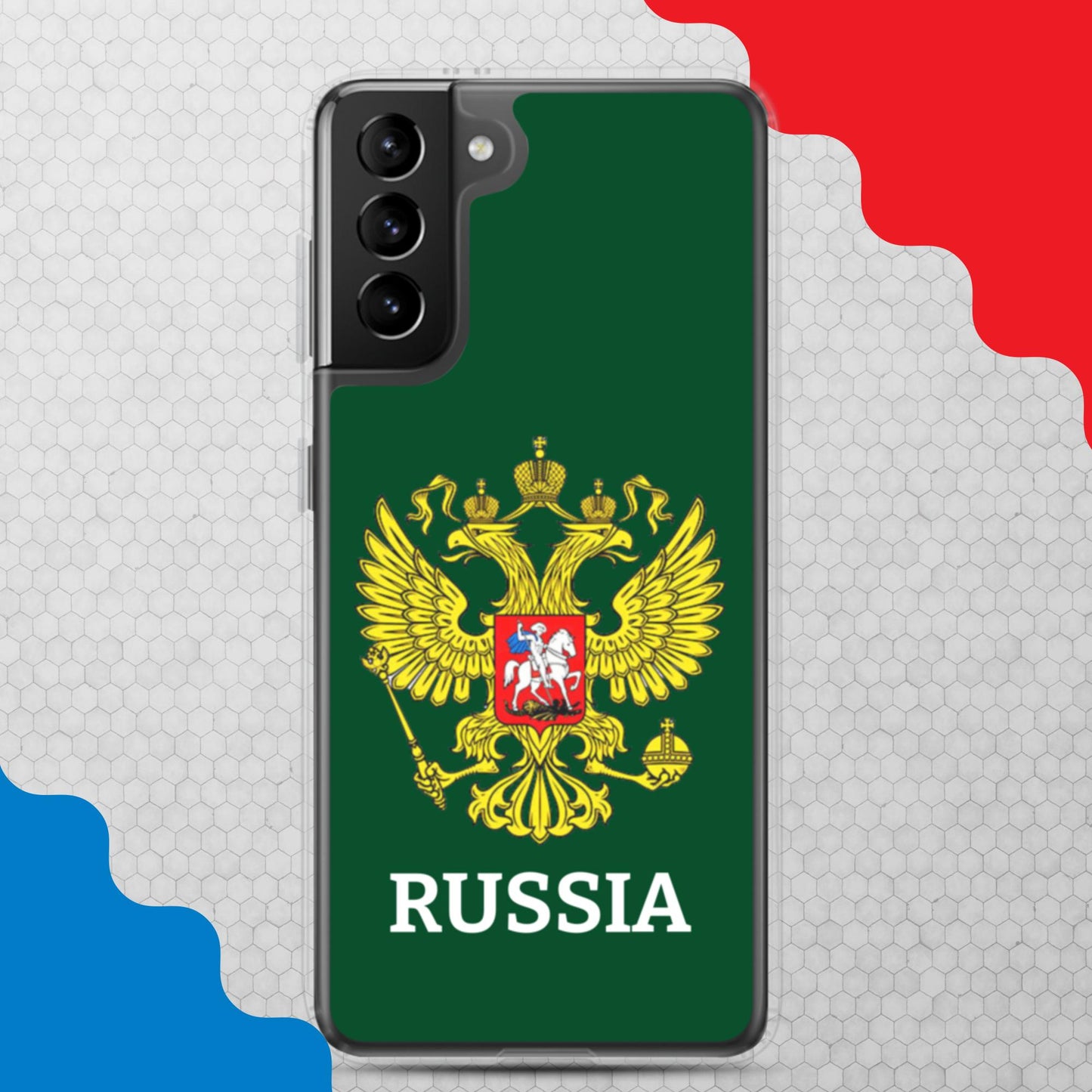 Samsung-Handyhülle mit Russland-Wappen in grün (alle Modelle)