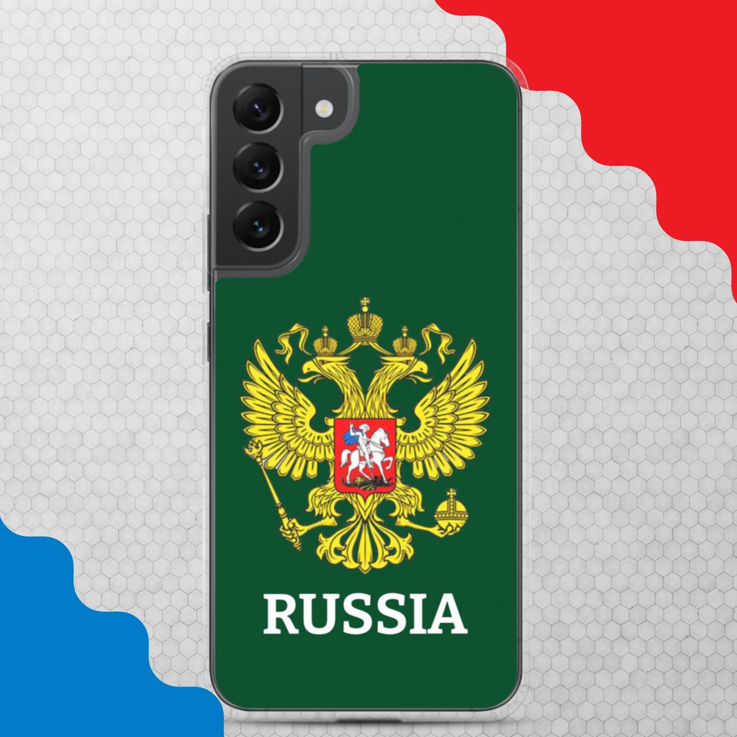 Samsung-Handyhülle mit Russland-Wappen in grün (alle Modelle)