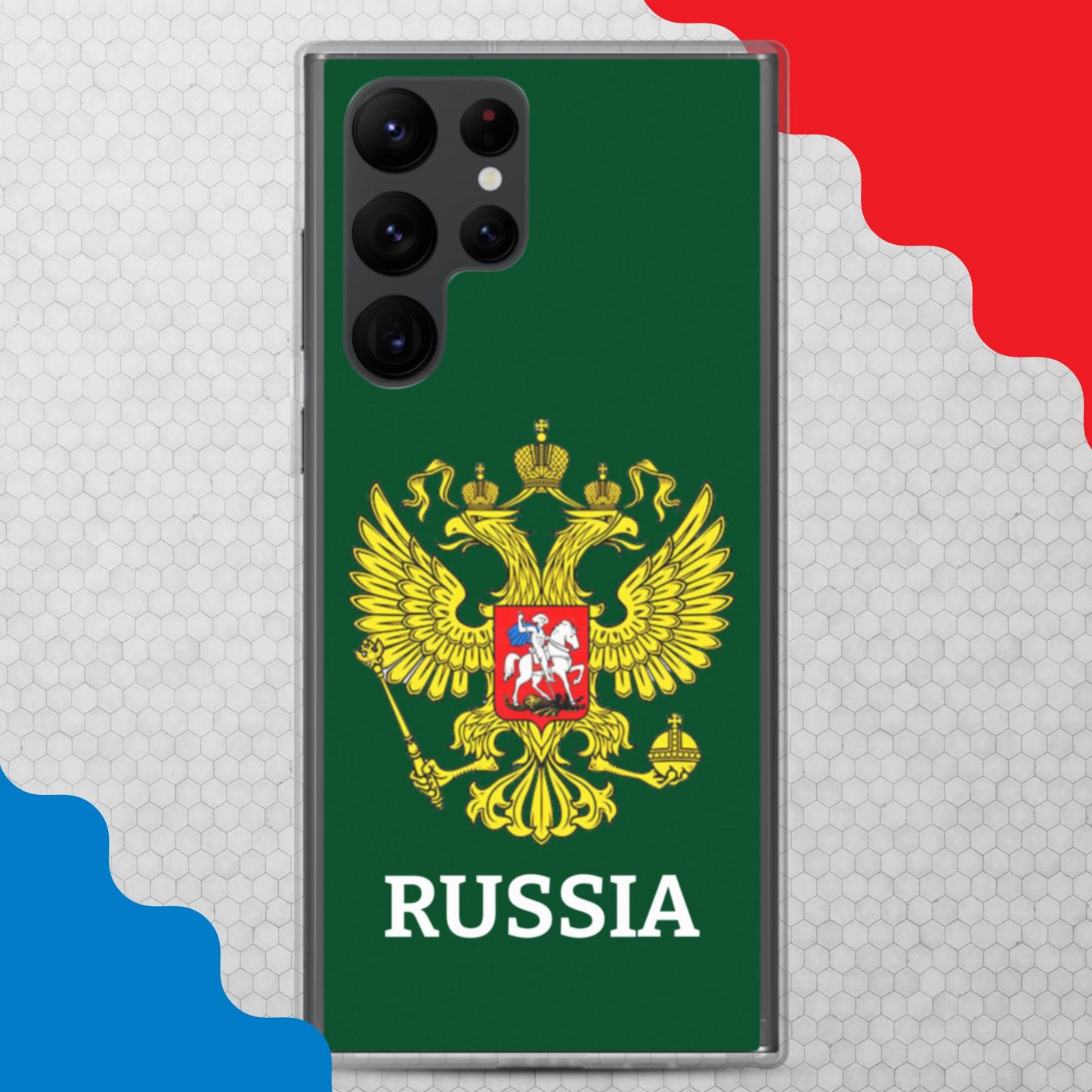 Samsung-Handyhülle mit Russland-Wappen in grün (alle Modelle)