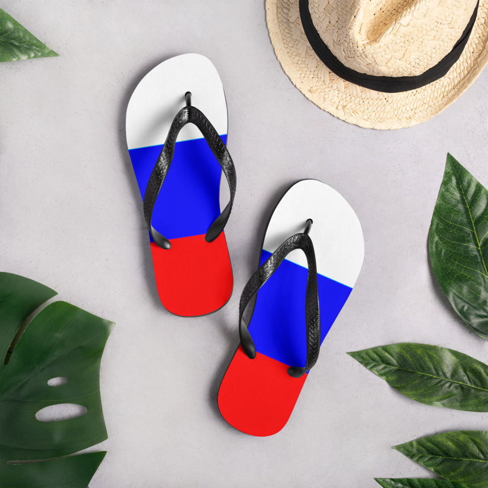 Flip-Flops in Farben der Russischen Flagge