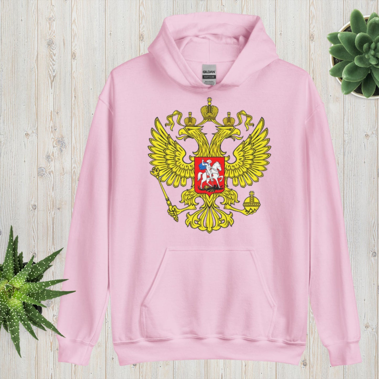 Hoodie Kapuzenpullover mit Russland Wappen in verschiedenen Farben