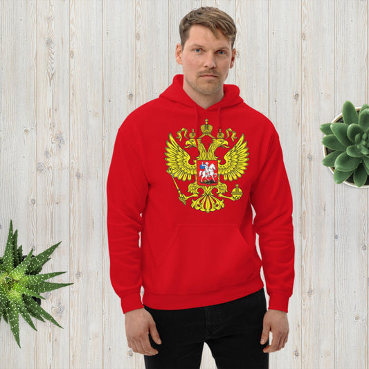 Hoodie Kapuzenpullover mit Russland Wappen in verschiedenen Farben