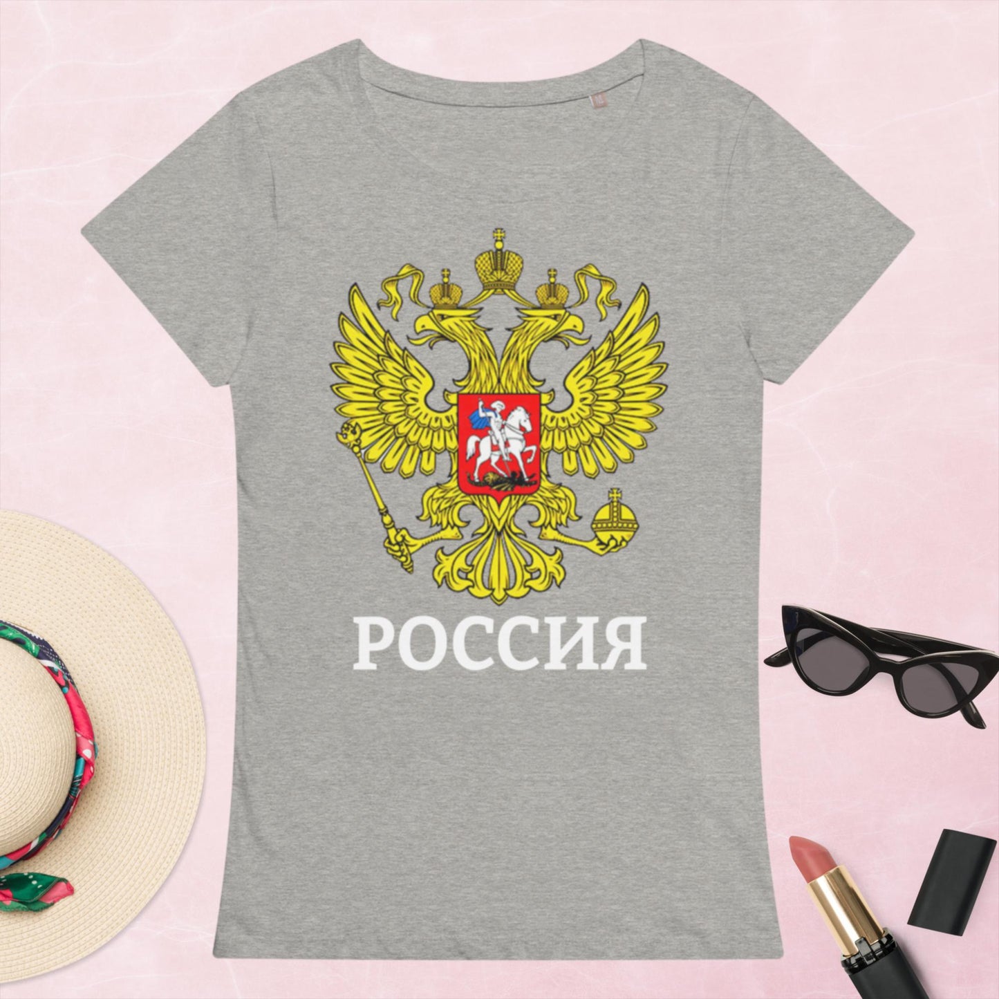Russland Basic Bio-T-Shirt für Damen in verschiedenen Farben