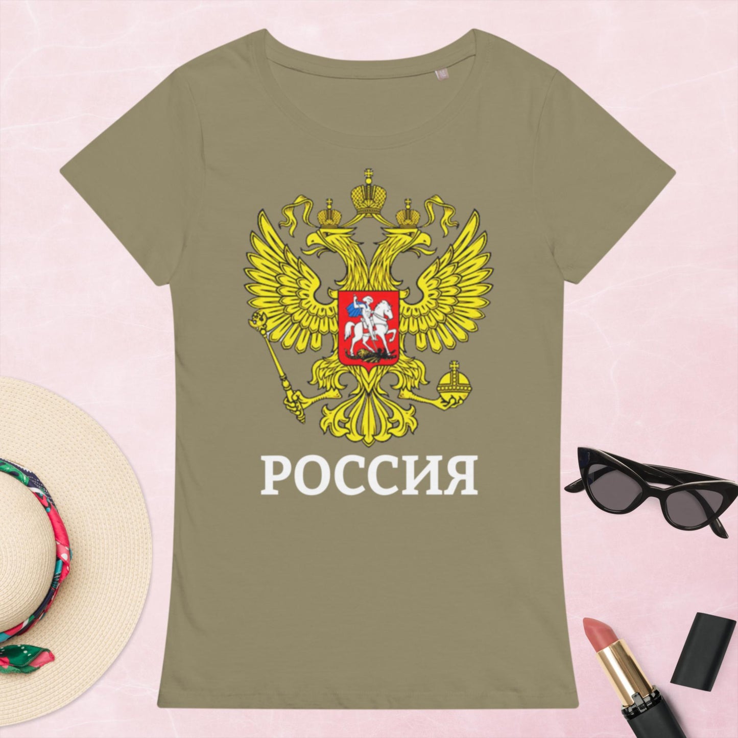 Russland Basic Bio-T-Shirt für Damen in verschiedenen Farben