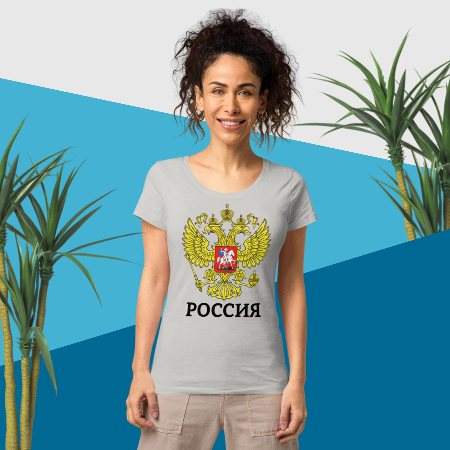 Russland Basic Bio-T-Shirt für Damen in weiteren verschiedenen Farben