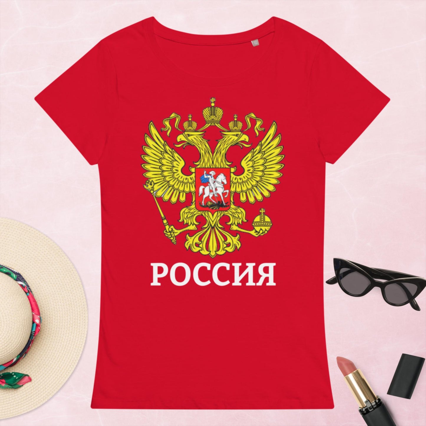 Russland Basic Bio-T-Shirt für Damen in verschiedenen Farben