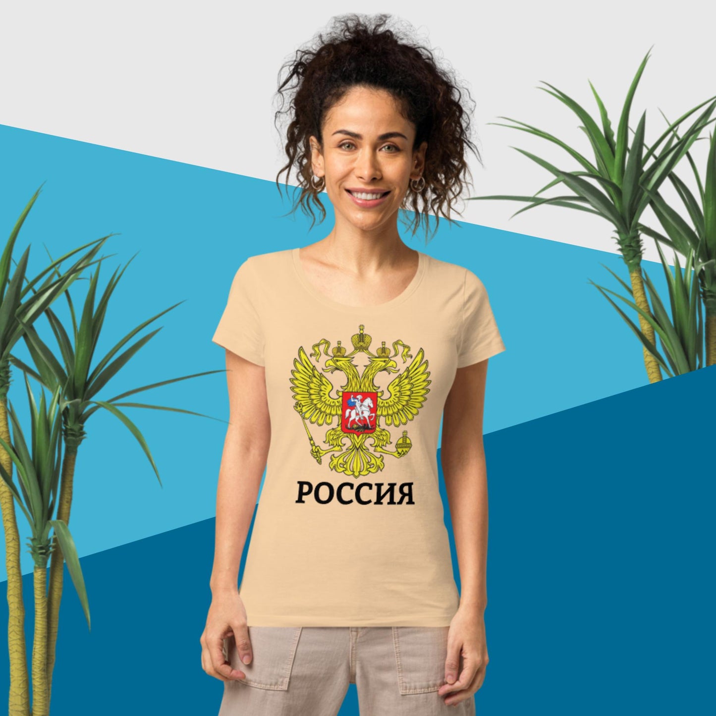 Russland Basic Bio-T-Shirt für Damen in weiteren verschiedenen Farben