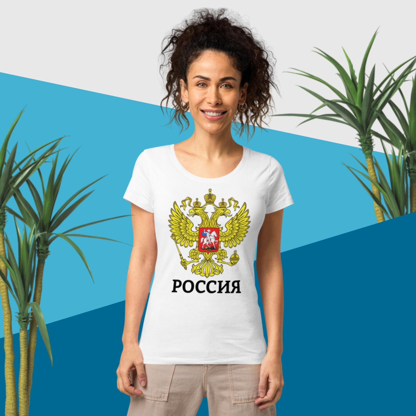Russland Basic Bio-T-Shirt für Damen in weiteren verschiedenen Farben