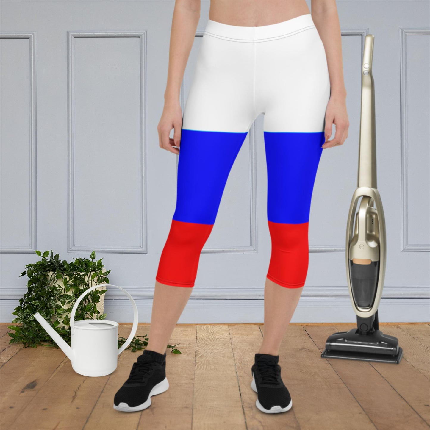 Capri-Leggings in Farben der Russischen Flagge