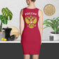 Tank-Top-Kleid mit Russland-Wappen in karminrot