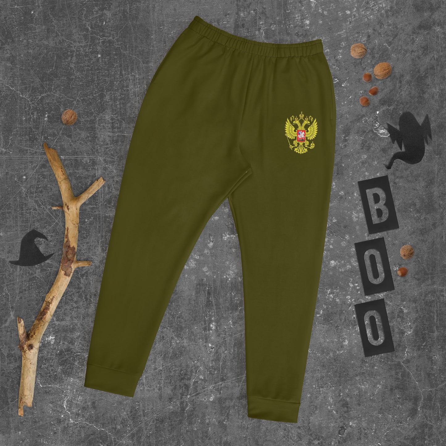 Herren-Jogginghose mit Russland-Wappen in grün
