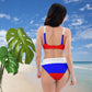Recycelter High Waist Bikini in Farben der Russischen Flagge