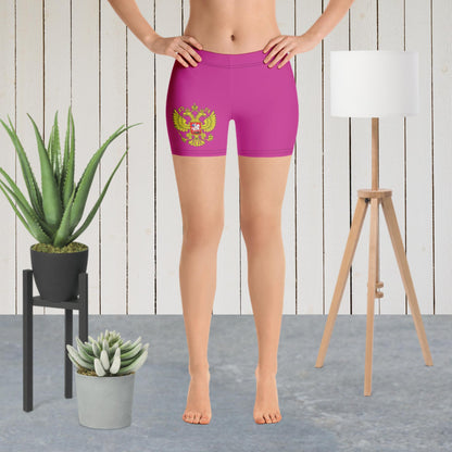 Kurze enge Sporthose Shorts für Damen in lila