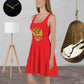 Skater-Kleid mit Russland-Wappen in rot