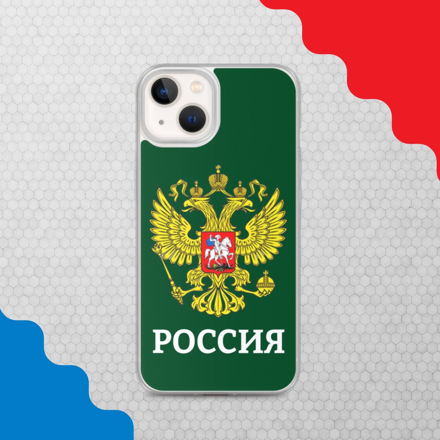 iPhone-Hülle mit Russland-Wappen in grün (alle Modelle)