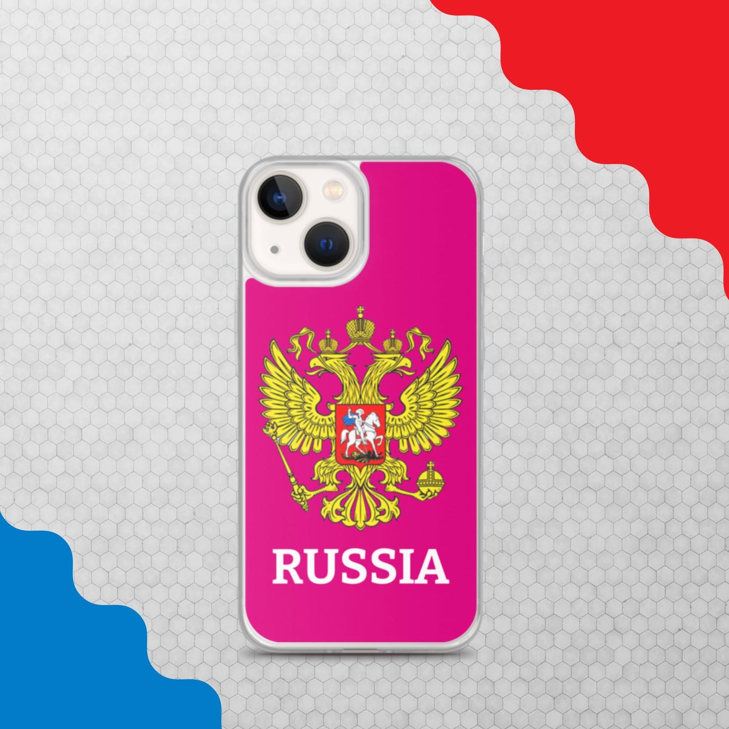 iPhone-Hülle mit Russland-Wappen in lila (alle Modelle)