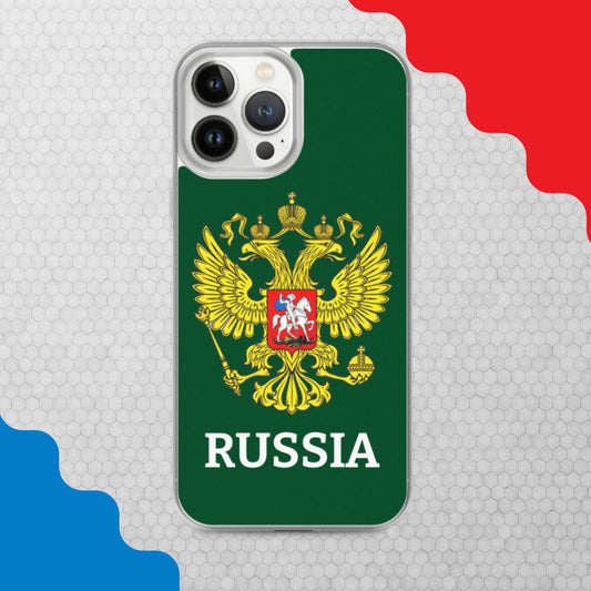 iPhone-Hülle mit Russland-Wappen in grün (alle Modelle)