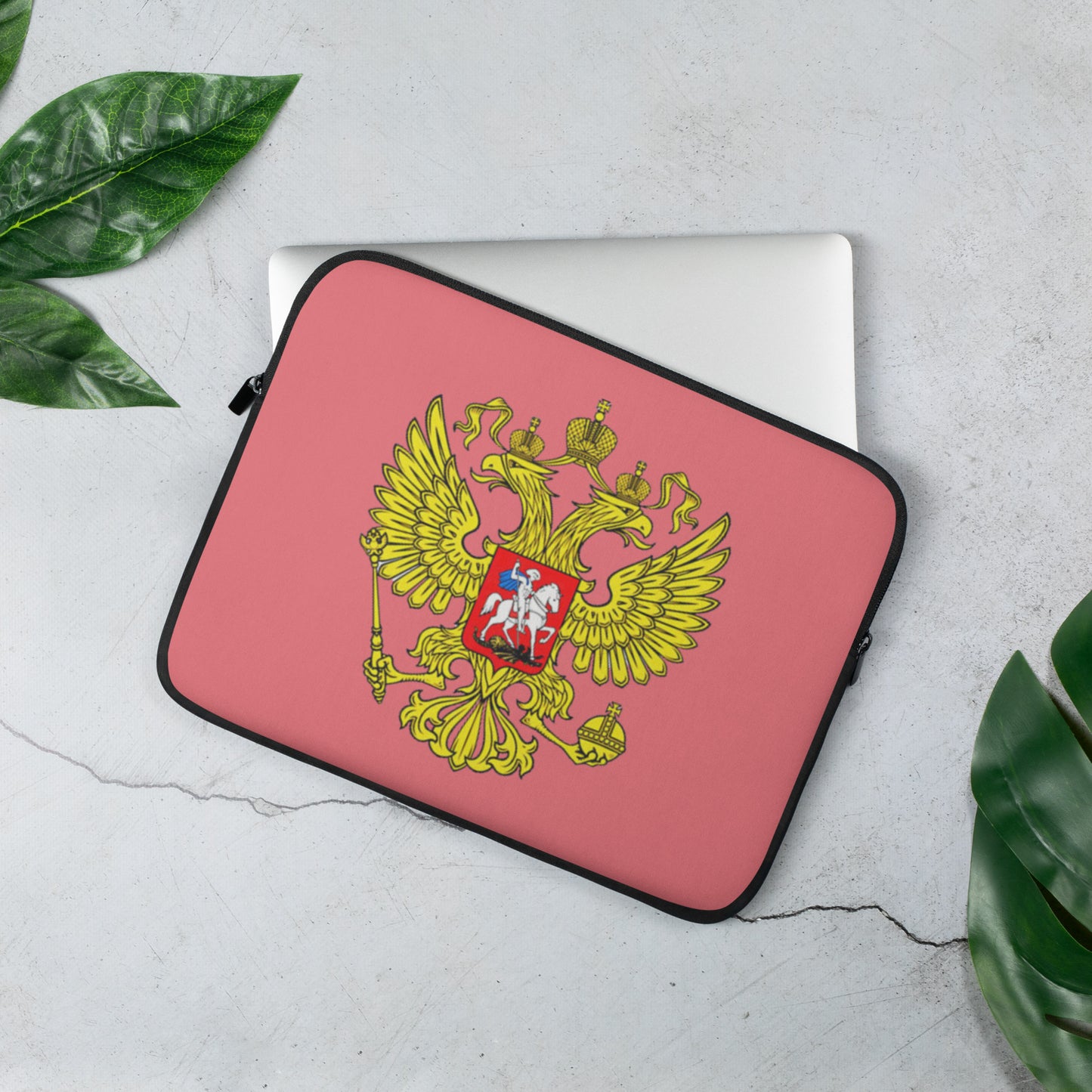 Laptop-Tasche mit Russland-Wappen in pink