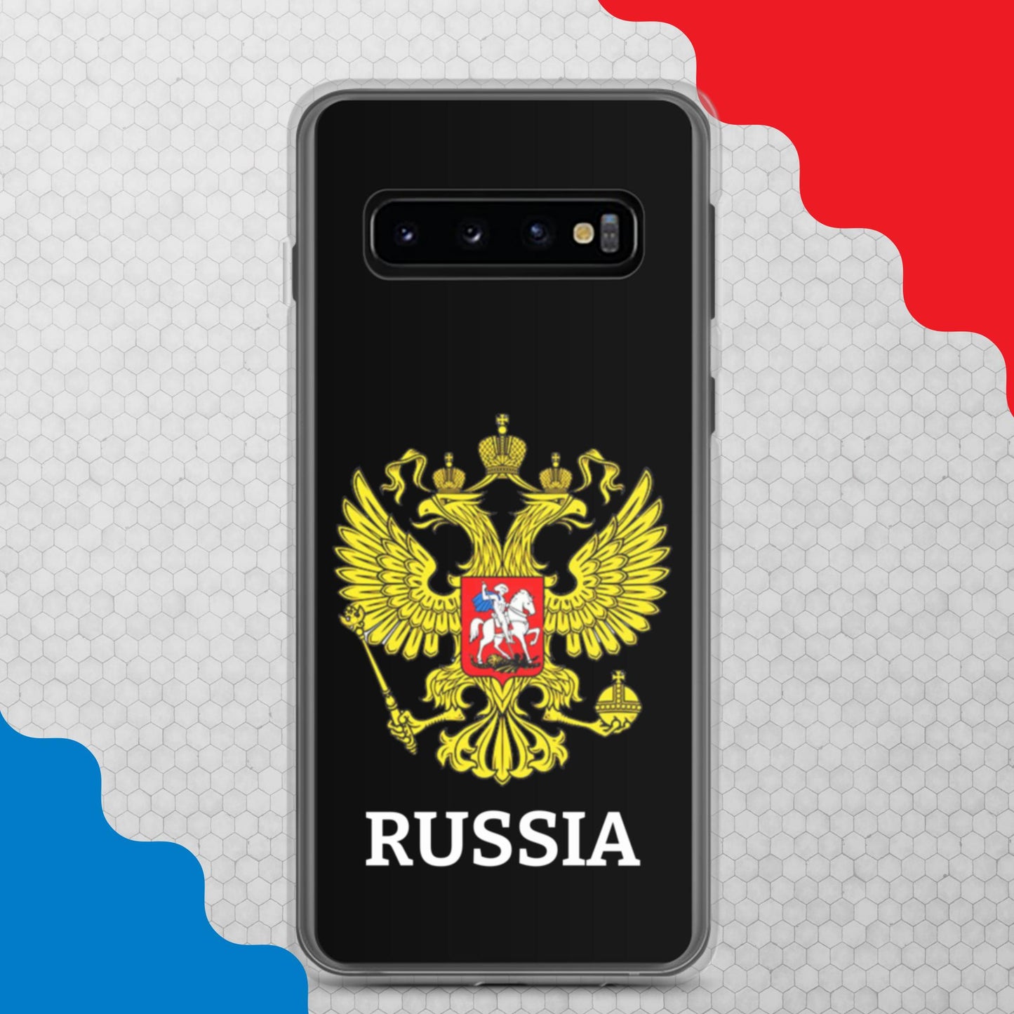 Samsung-Handyhülle mit Russland-Wappen in schwarz (alle Modelle)