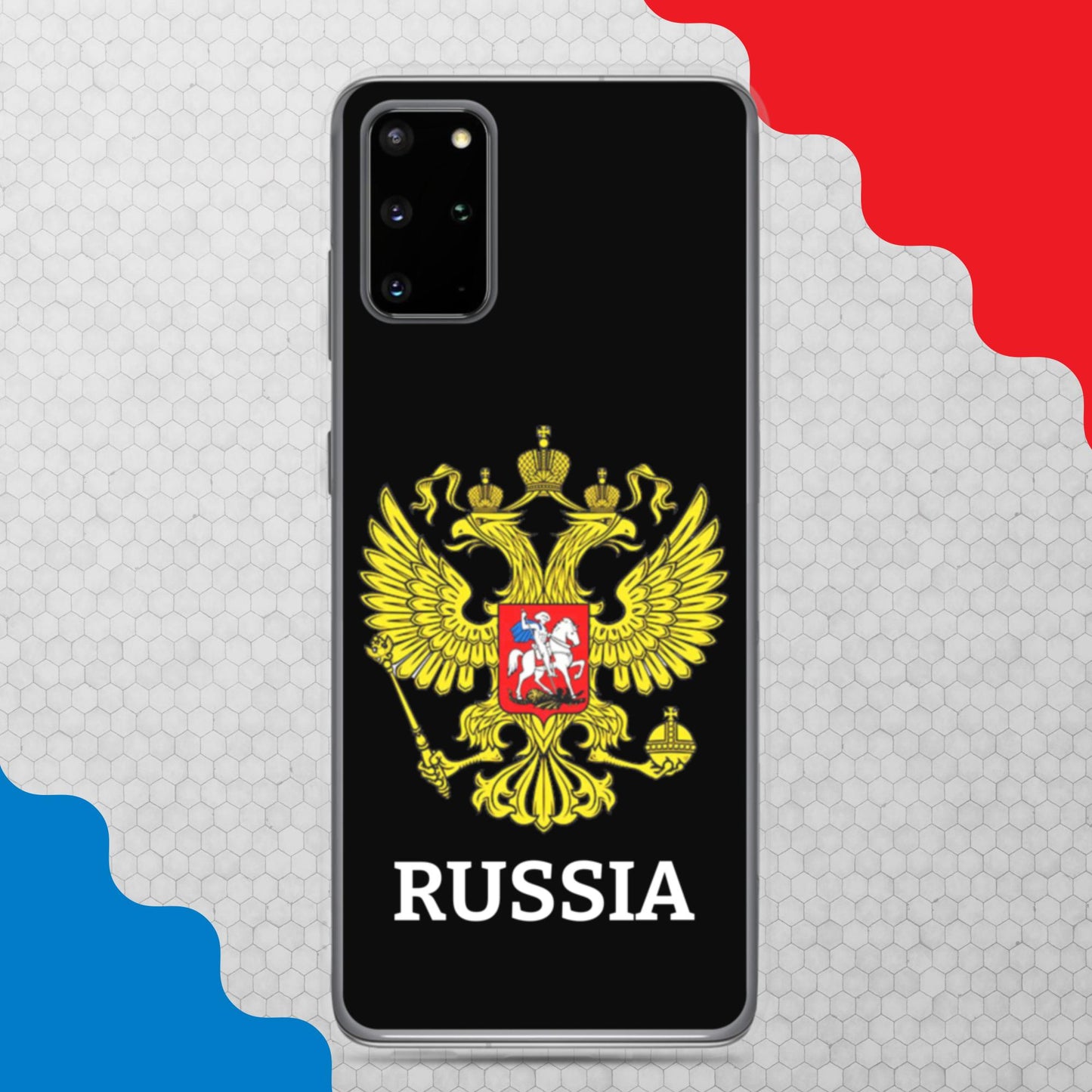 Samsung-Handyhülle mit Russland-Wappen in schwarz (alle Modelle)