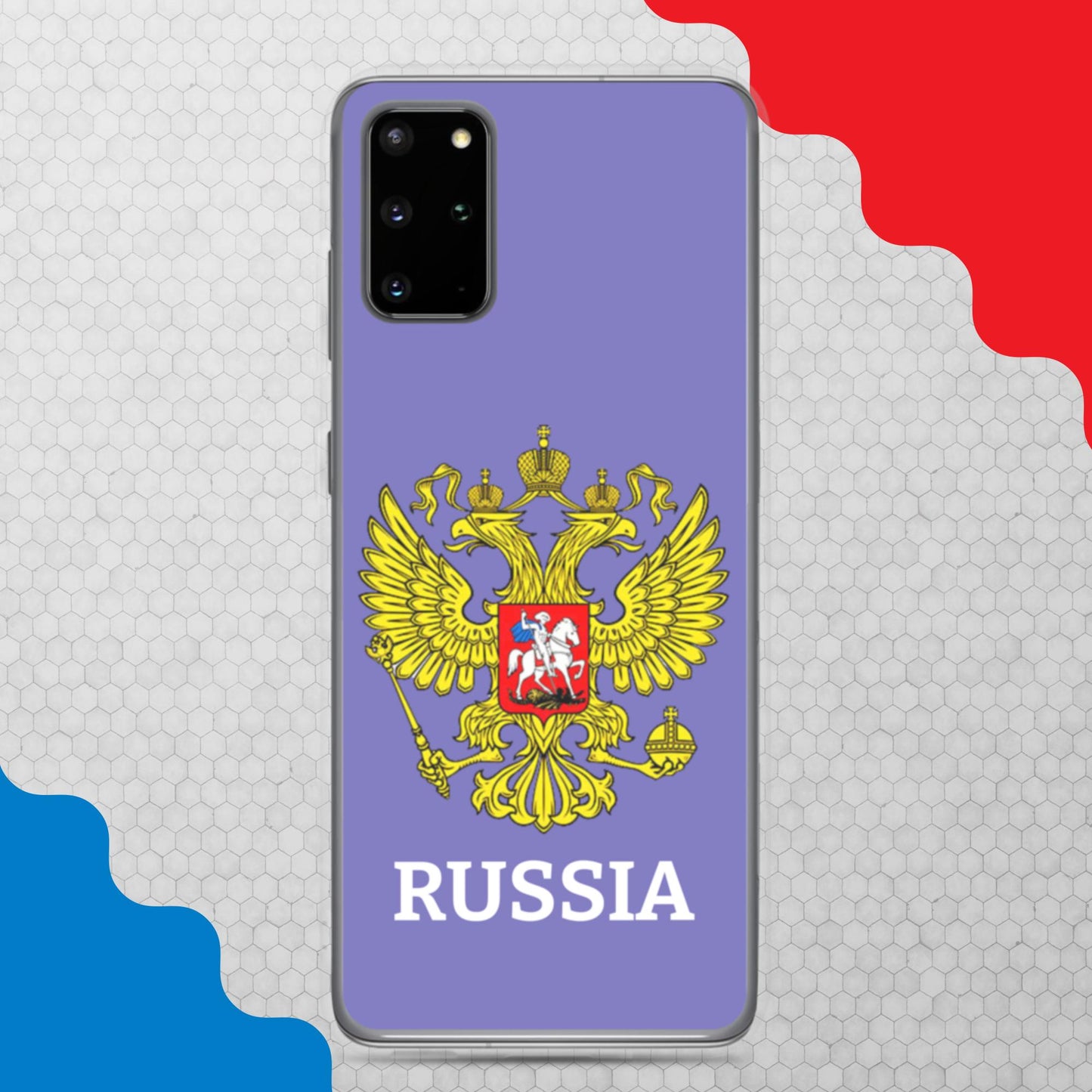 Samsung-Handyhülle mit Russland-Wappen in violett (alle Modelle)