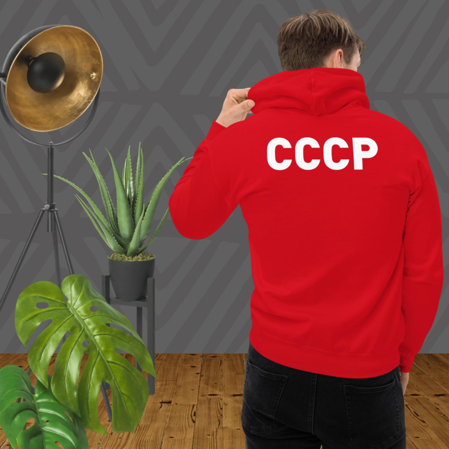 Russland Hoodie - Aufschrift CCCP UdSSR hinten
