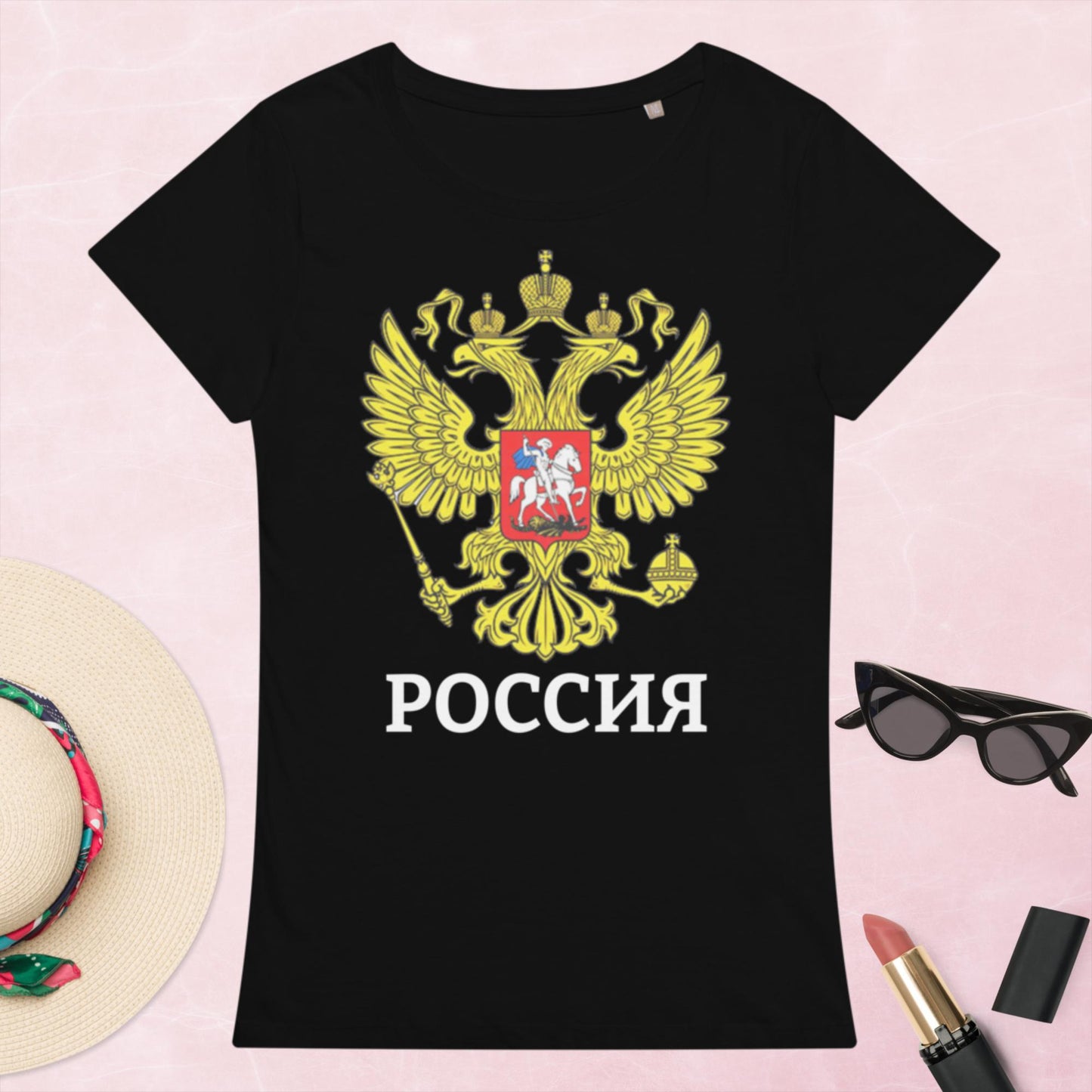 Russland Basic Bio-T-Shirt für Damen in verschiedenen Farben