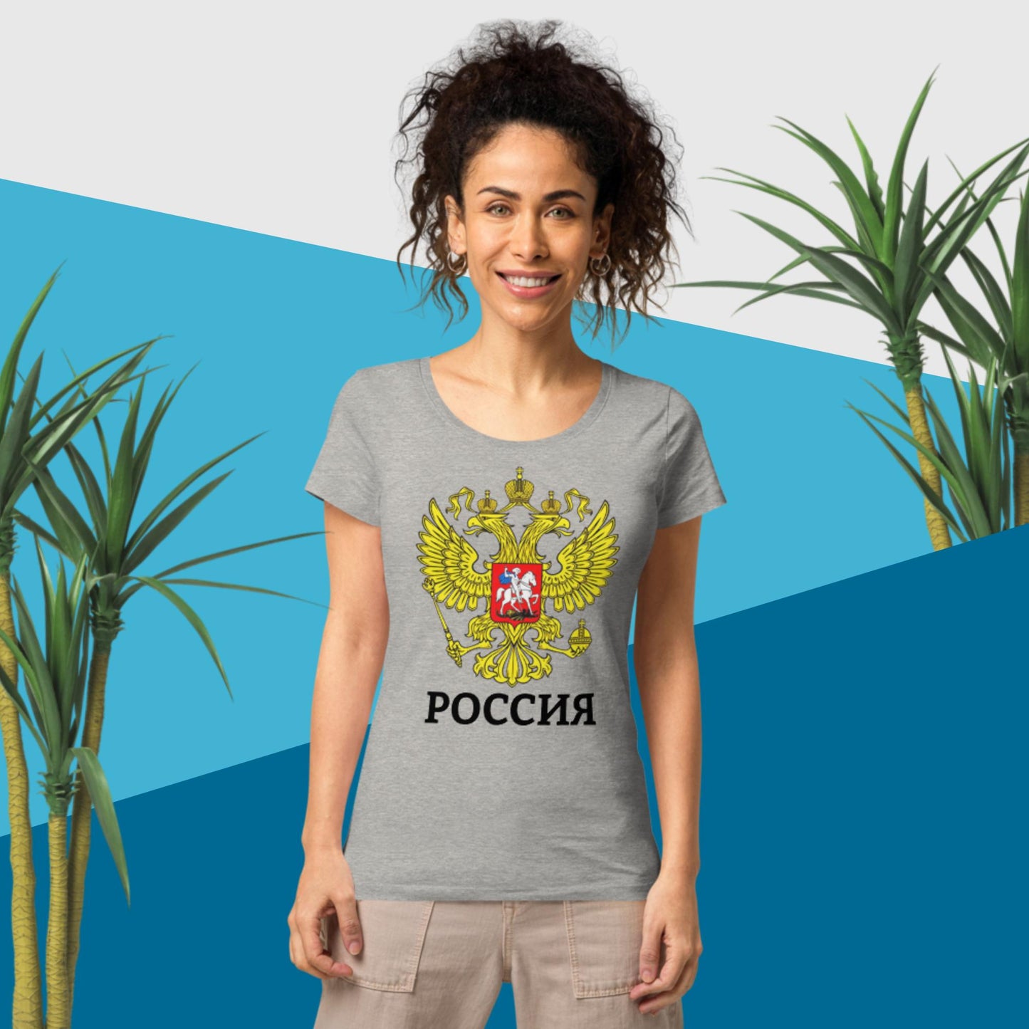 Russland Basic Bio-T-Shirt für Damen in weiteren verschiedenen Farben